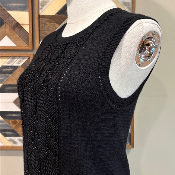 Ralph Lauren Collection Hand Knit Macrame Fringe Sleeveless Silk Sweater Top S - Picture 6 of 14